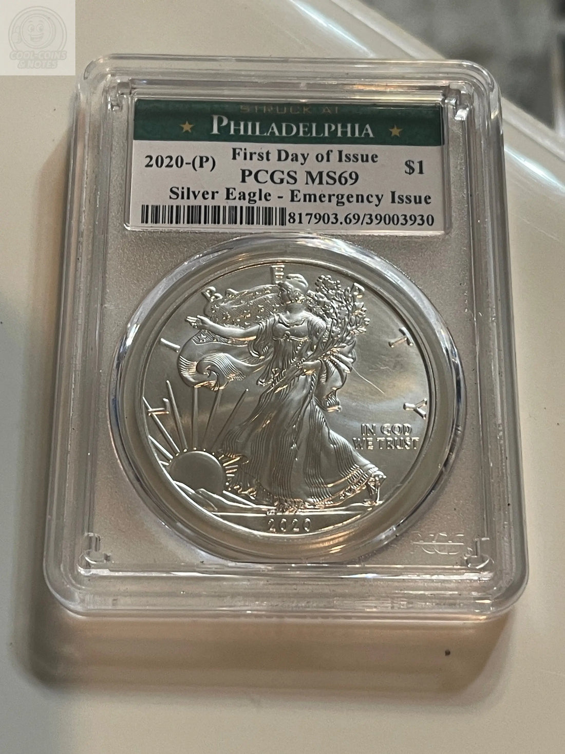 2020P SILVER EAGLE FIRST STRIKE MS69 - MODERN DAY RARITY- TOTAL MINTAGE 50,000 - Cool Coins & Notes