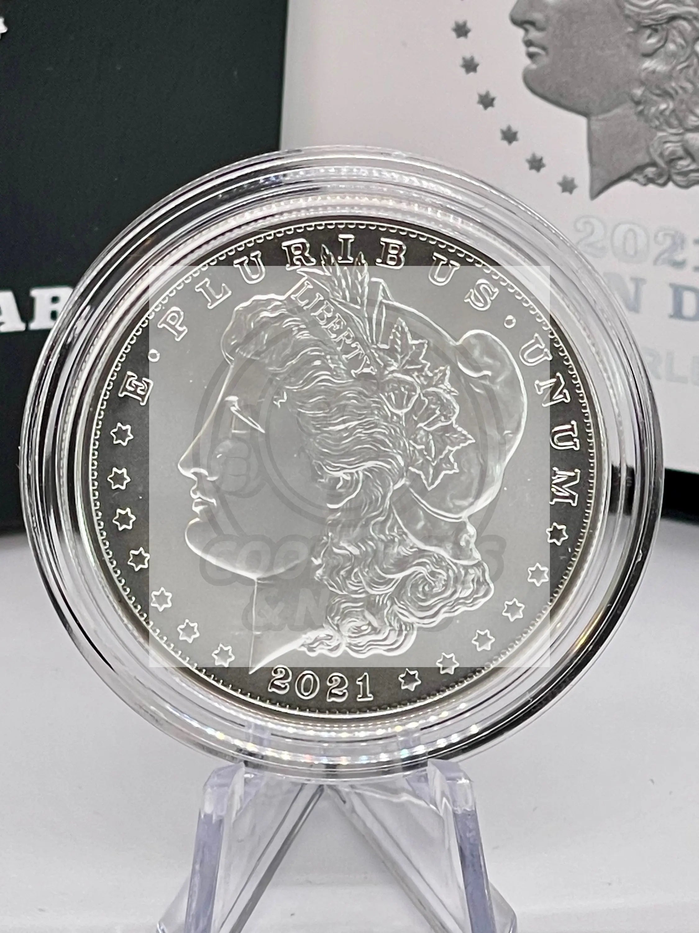 2021-O Morgan Silver Dollar New Orleans In OGP Coin SM115 - Cool Coins & Notes