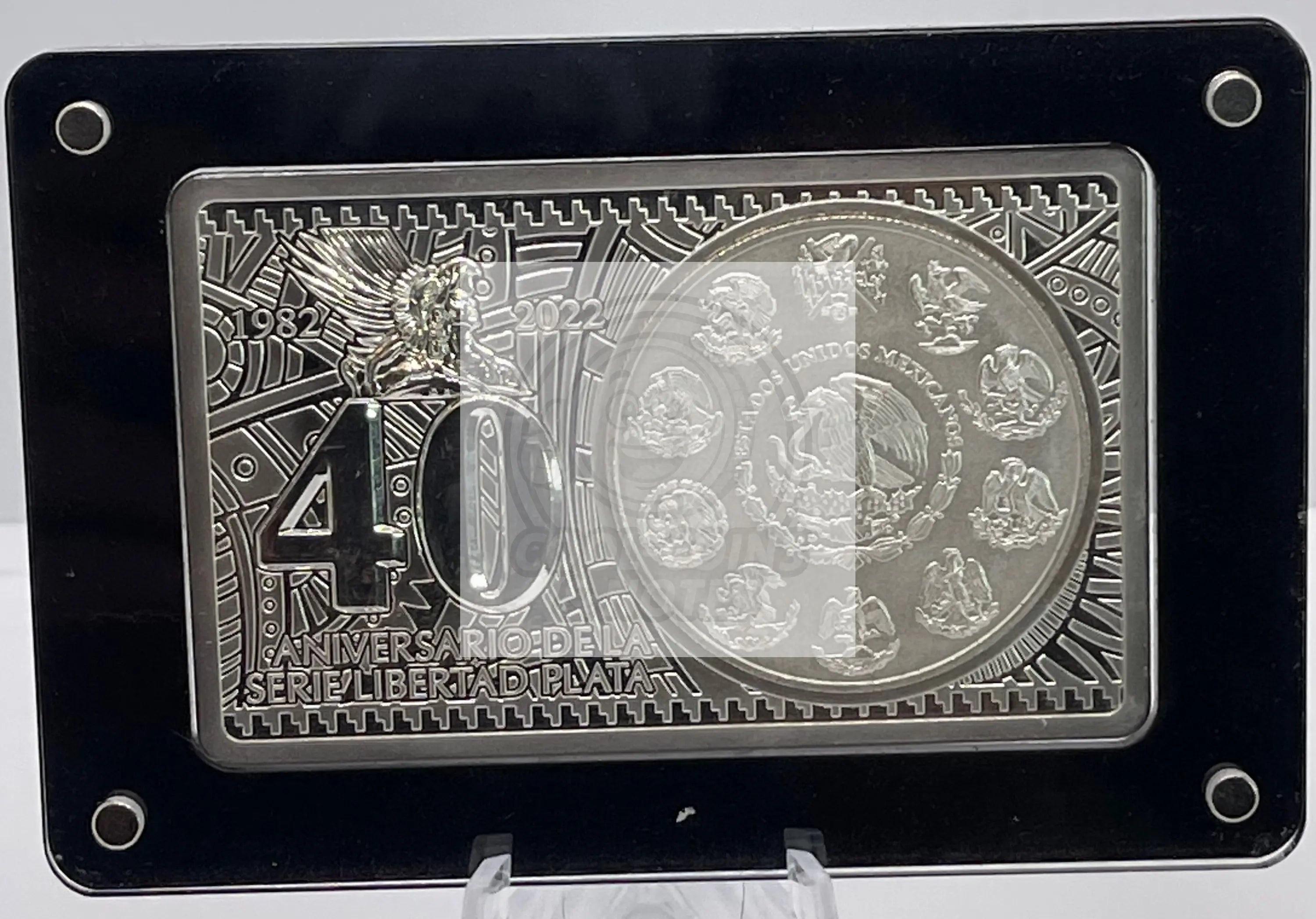 2022 Mexico 3 oz Silver Libertad 40th Anniversary Coin Bar SM150 - Cool Coins & Notes