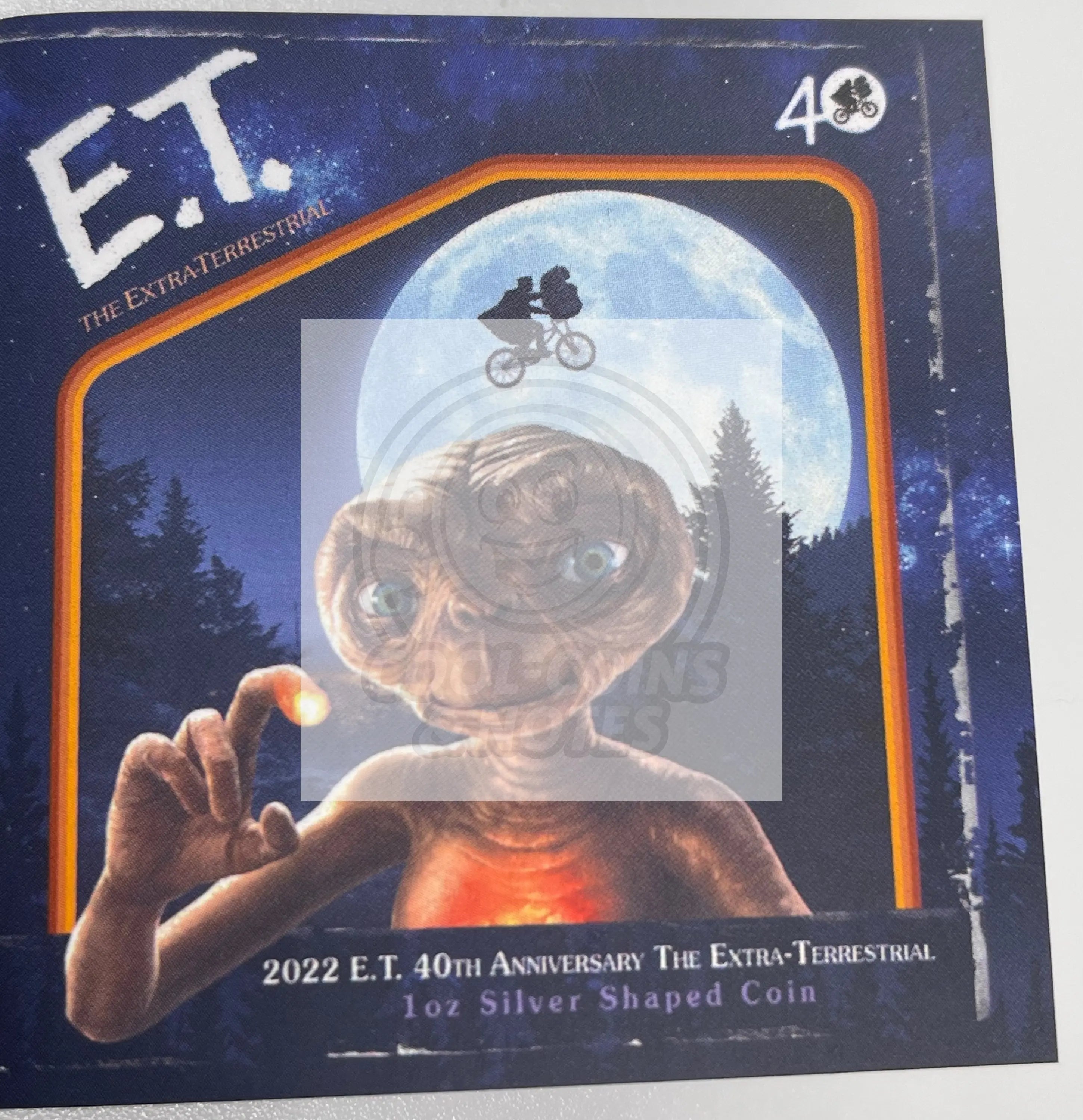 2022 Niue 1 oz Ag $2 E.T. The Extraterrestrial Shaped Coin UNC - Cool Coins & Notes