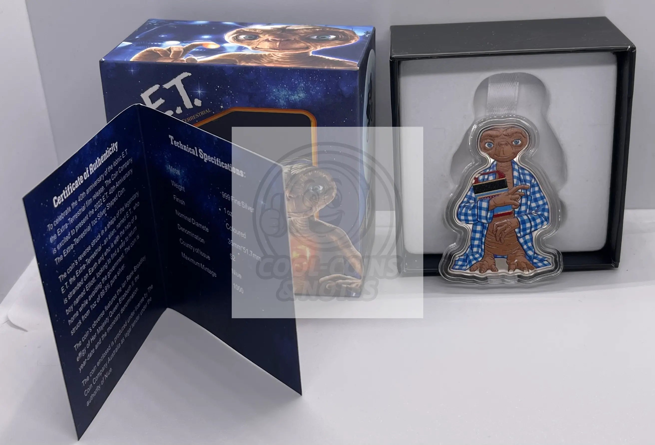 2022 Niue 1 oz Ag $2 E.T. The Extraterrestrial Shaped Coin UNC - Cool Coins & Notes