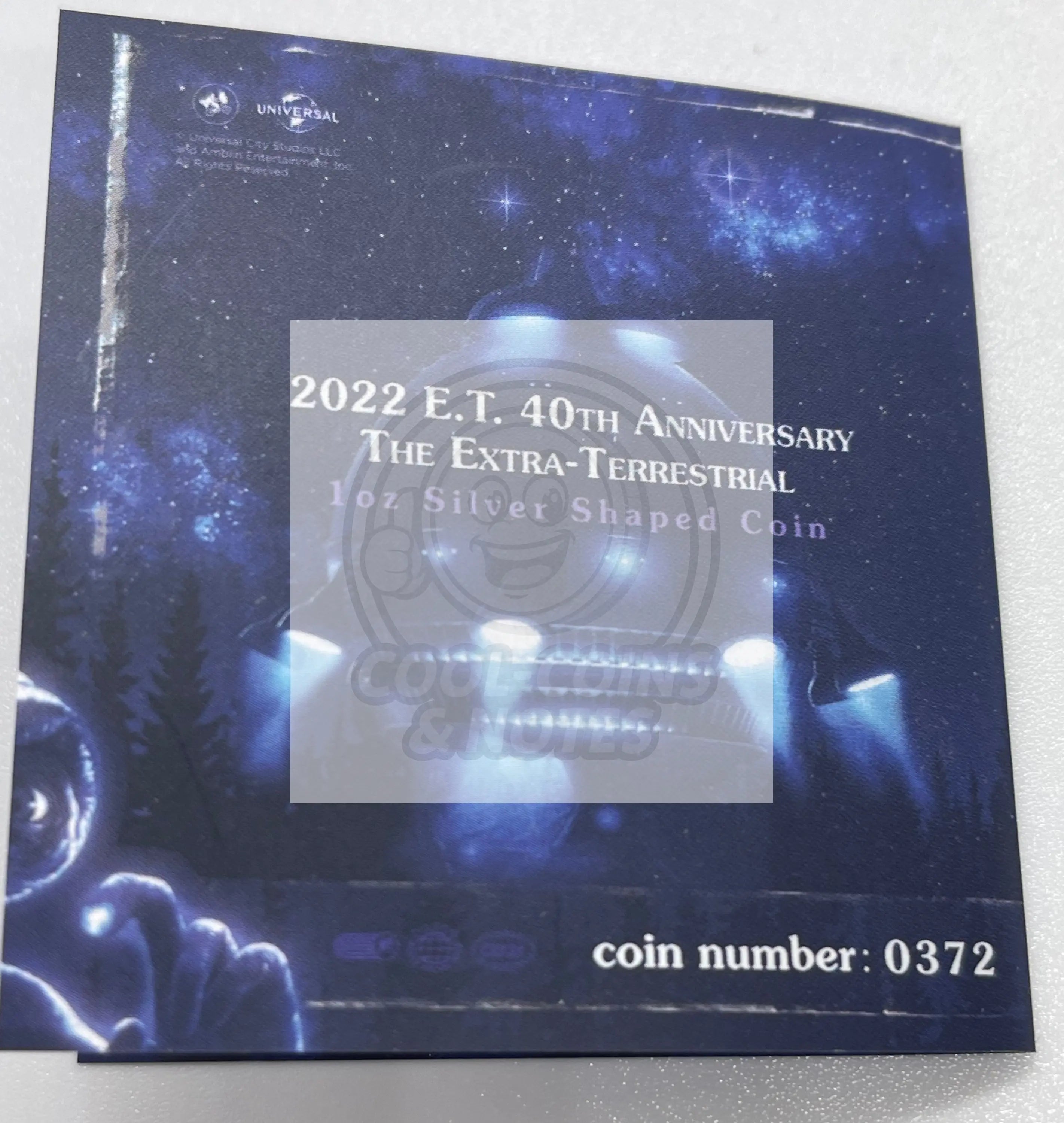 2022 Niue 1 oz Ag $2 E.T. The Extraterrestrial Shaped Coin UNC - Cool Coins & Notes