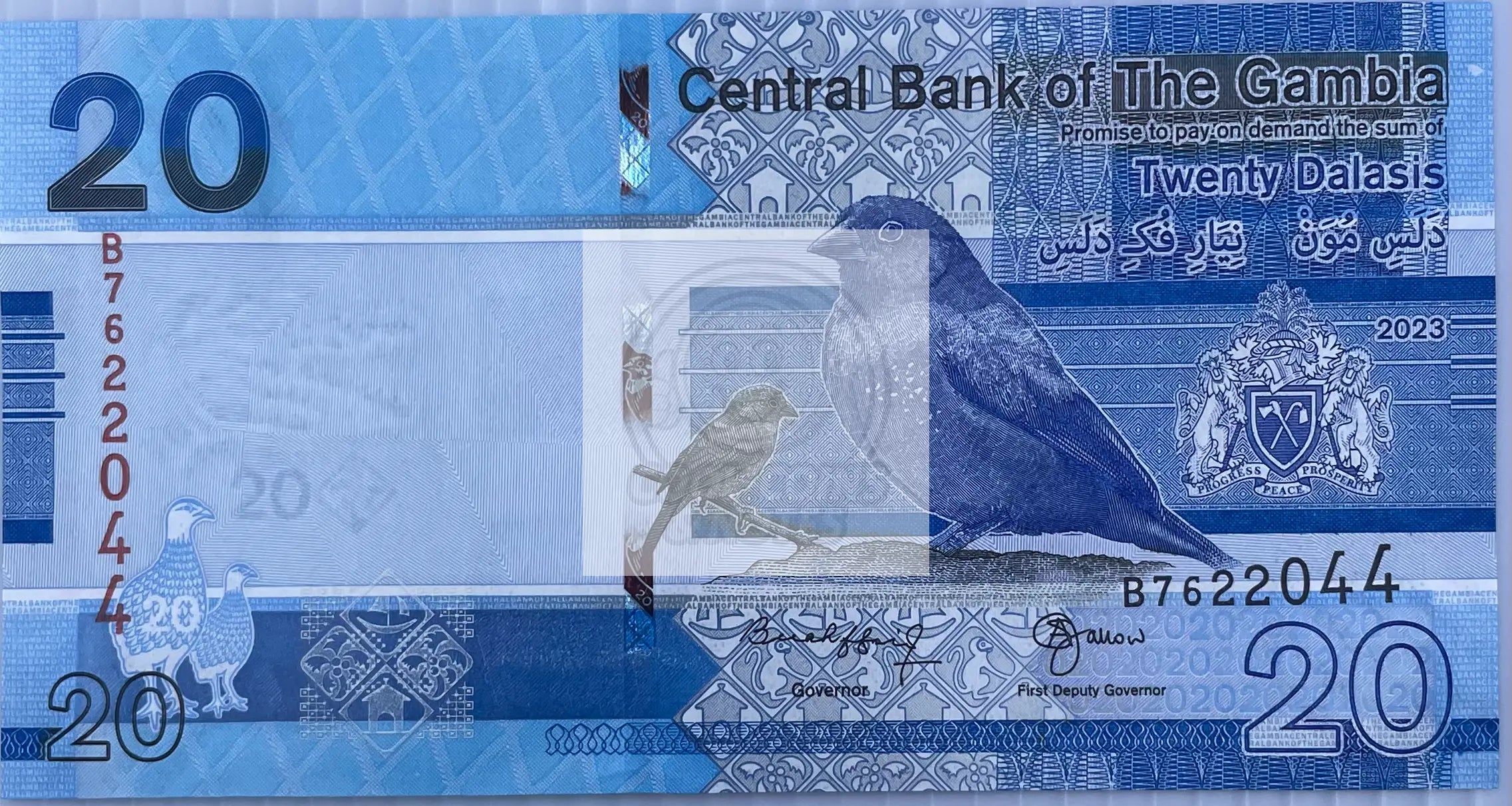 2023 Gambia 20 Dalasis P-39c UNC World Banknote - Cool Coins & Notes
