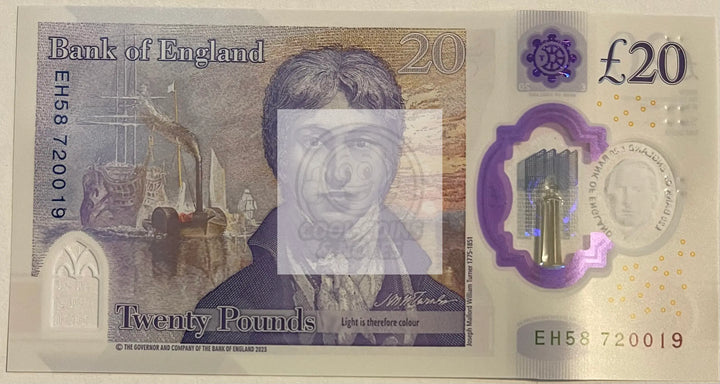 2024 England 20 Pounds P-403 UNC Polymer Sterling World Banknote - Cool Coins & Notes