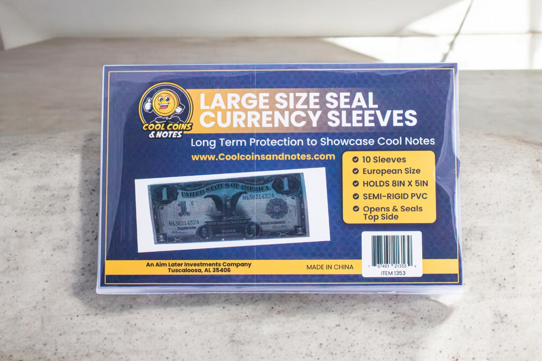 Banknote Currency Seal Sleeves Large European Size Currency Topload Holders Notes Cool Coins & Notes