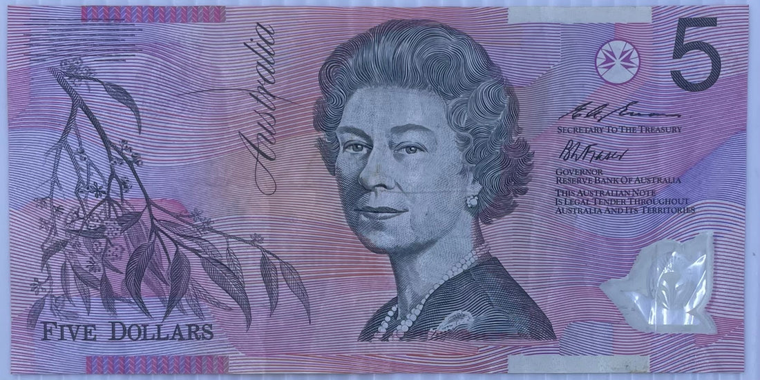 1996 Australia $5 Dollars P-51 Polymer Circulated World Banknote