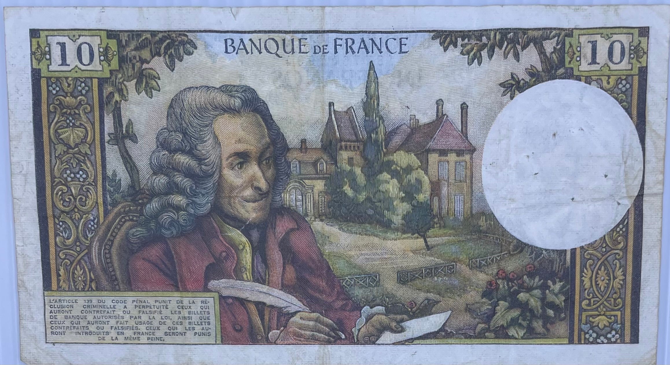 1972 France 10 Francs Circulated World Banknote