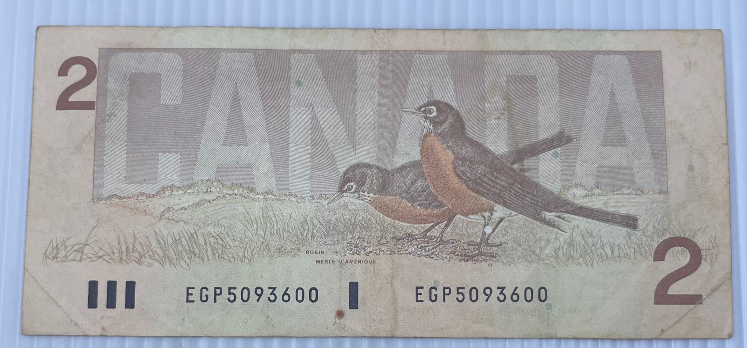 Canada 1986 2 Dollars P-97 Circulated World Banknote Note From Lot