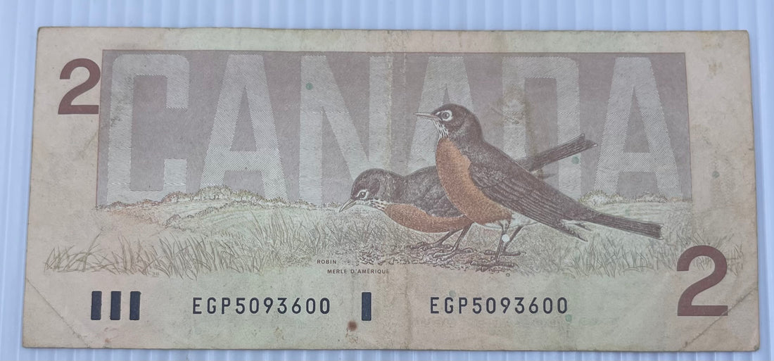 Canada 1986 2 Dollars P-97 Circulated World Banknote Note From Lot