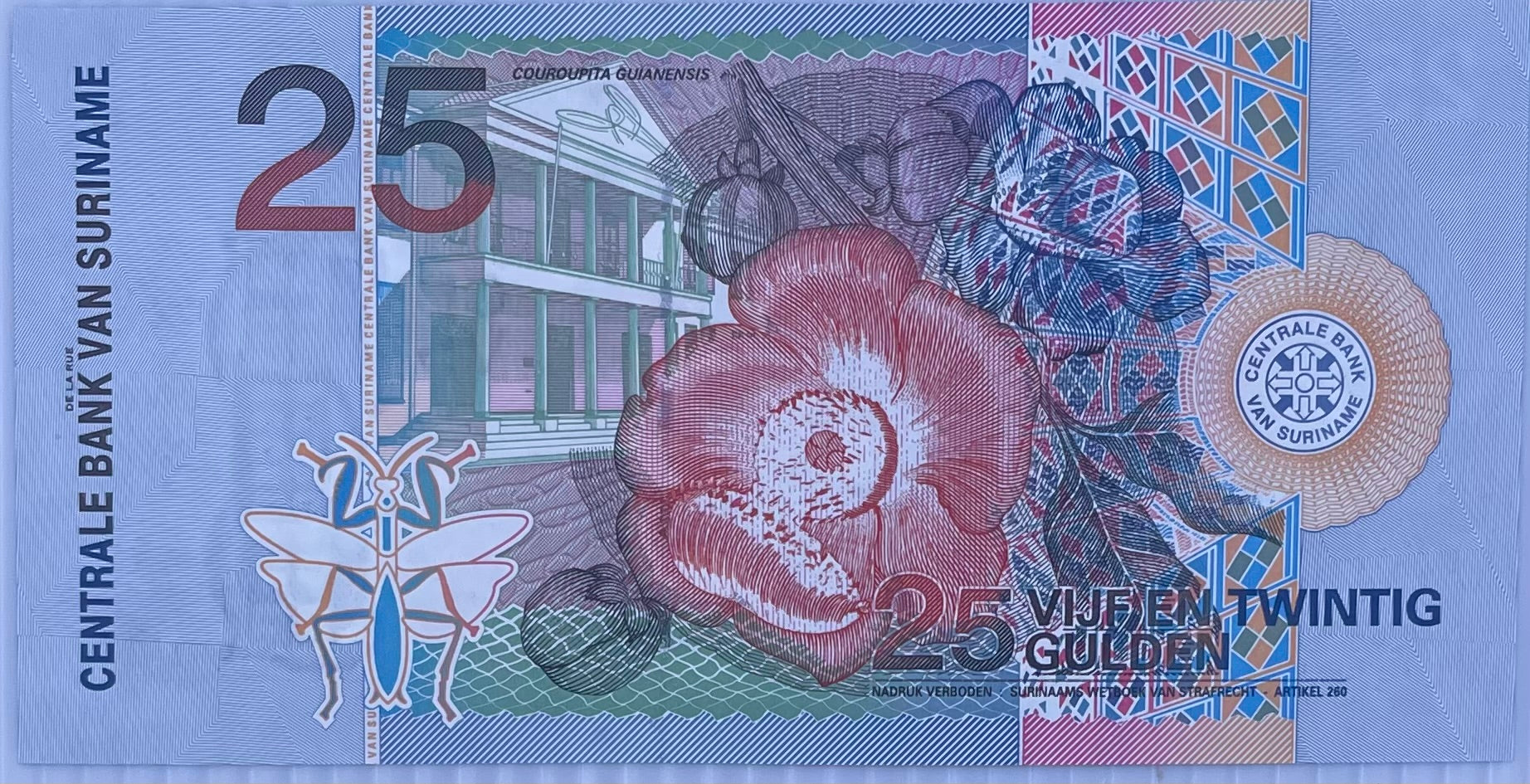 2000 Suriname 25 Gulden P-148 UNC World Banknote