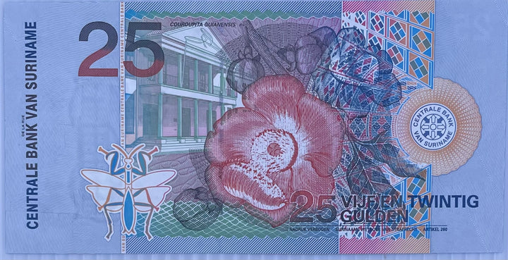 2000 Suriname 25 Gulden P-148 UNC World Banknote