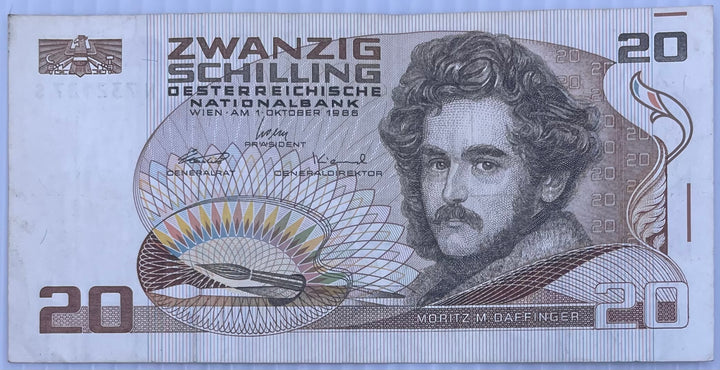1985 Austria 20 Schilling P-148 Used World Banknote