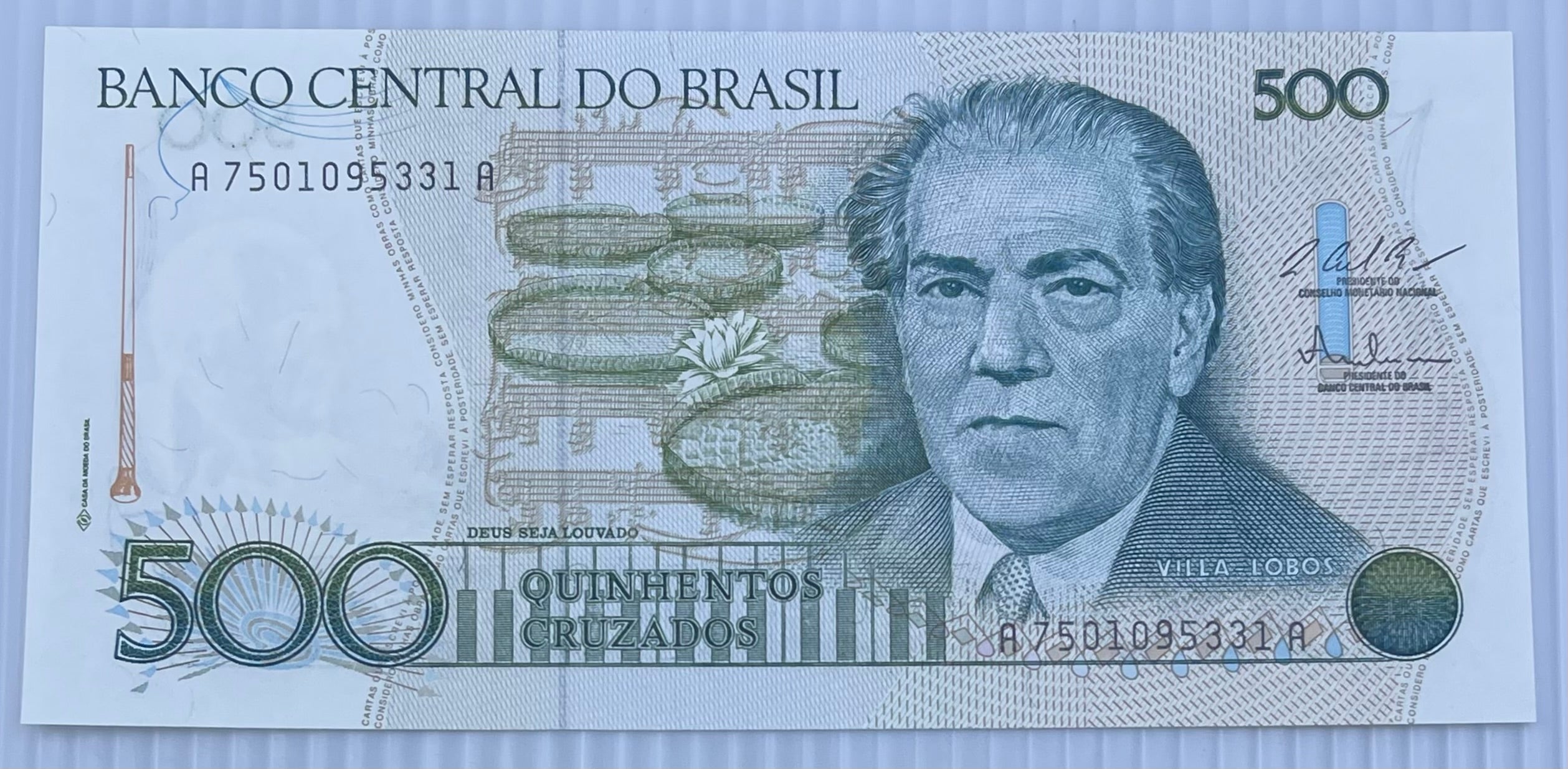 Brazil 1986 500 Cruzados P-212 UNC, Banknote