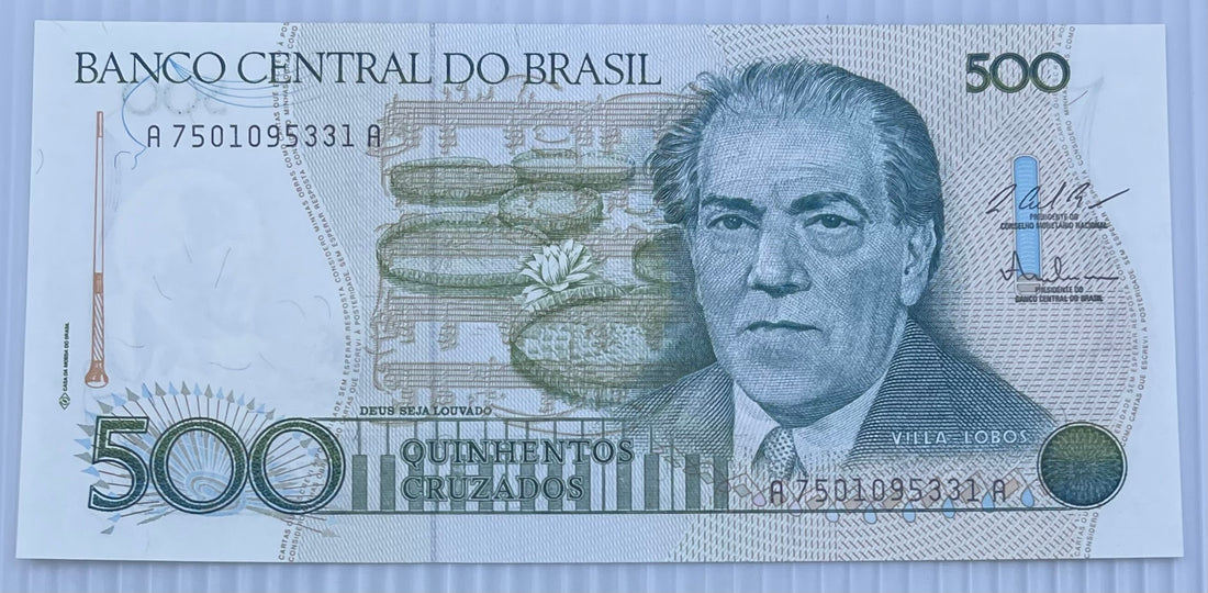 Brazil 1986 500 Cruzados P-212 UNC, Banknote