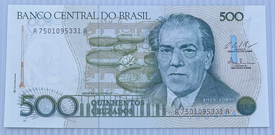 Brazil 1986 500 Cruzados P-212 UNC, Banknote