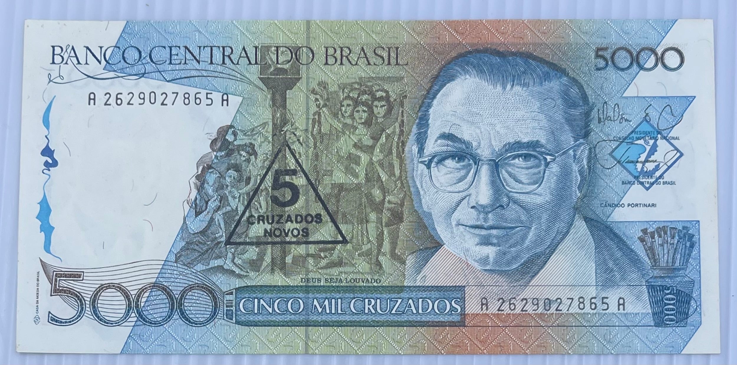 Brazil 1989 5 Cruzados P-217 UNC Banknote World Paper Money