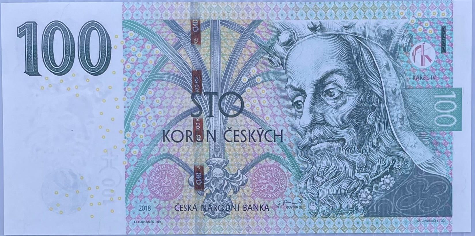 2018 Czech Republic 100 Korun P-18g UNC World Banknote