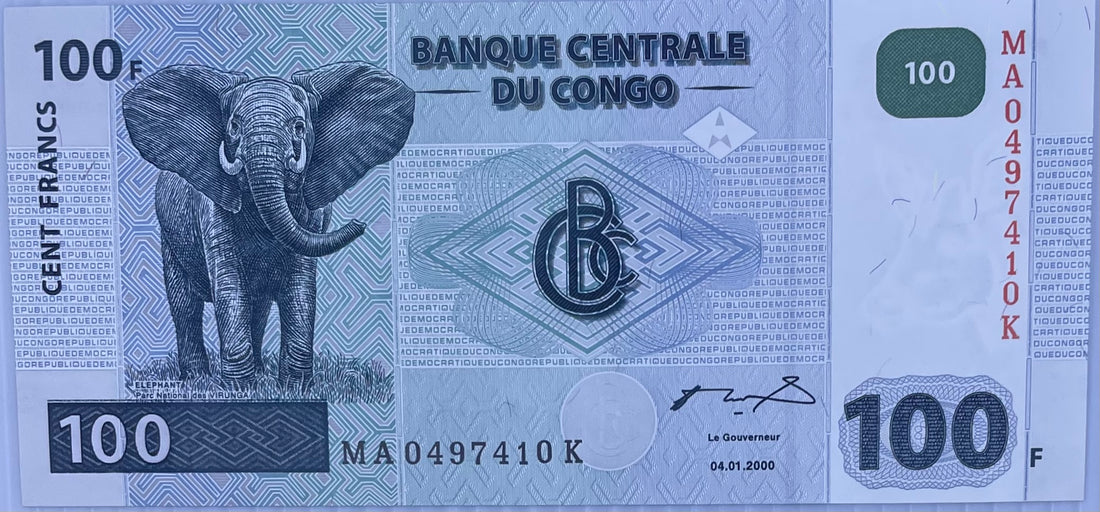 2000 Congo 100 Francs P-92A UNC World Banknote