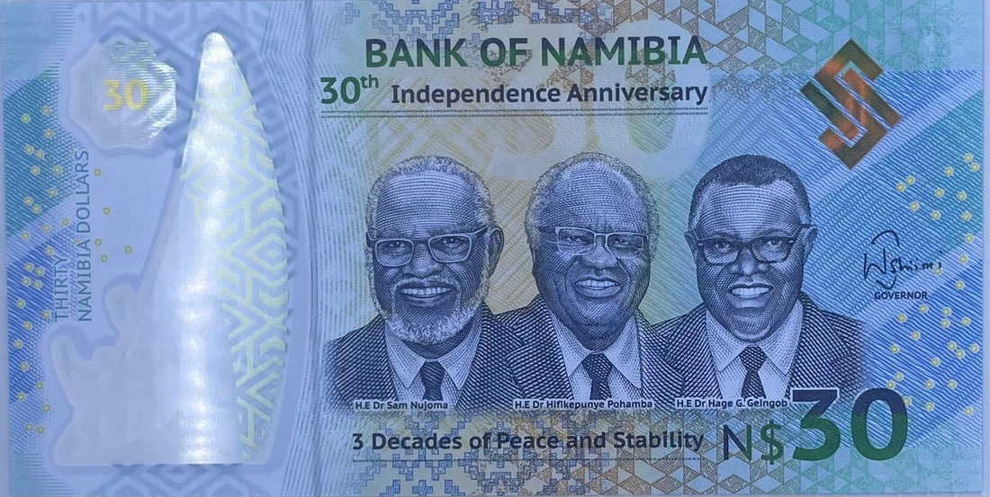 Namibia 2020 30 Namibia Dollars P-18 UNC Commemorative, Polymer