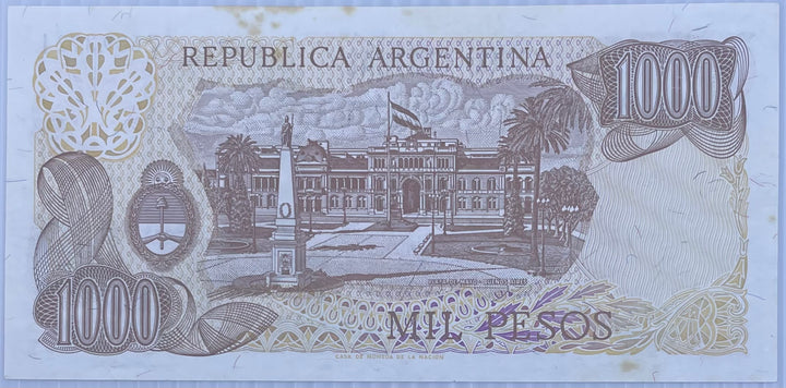 1982 Argentina 1,000 Pesos P-304 UNC Banknote