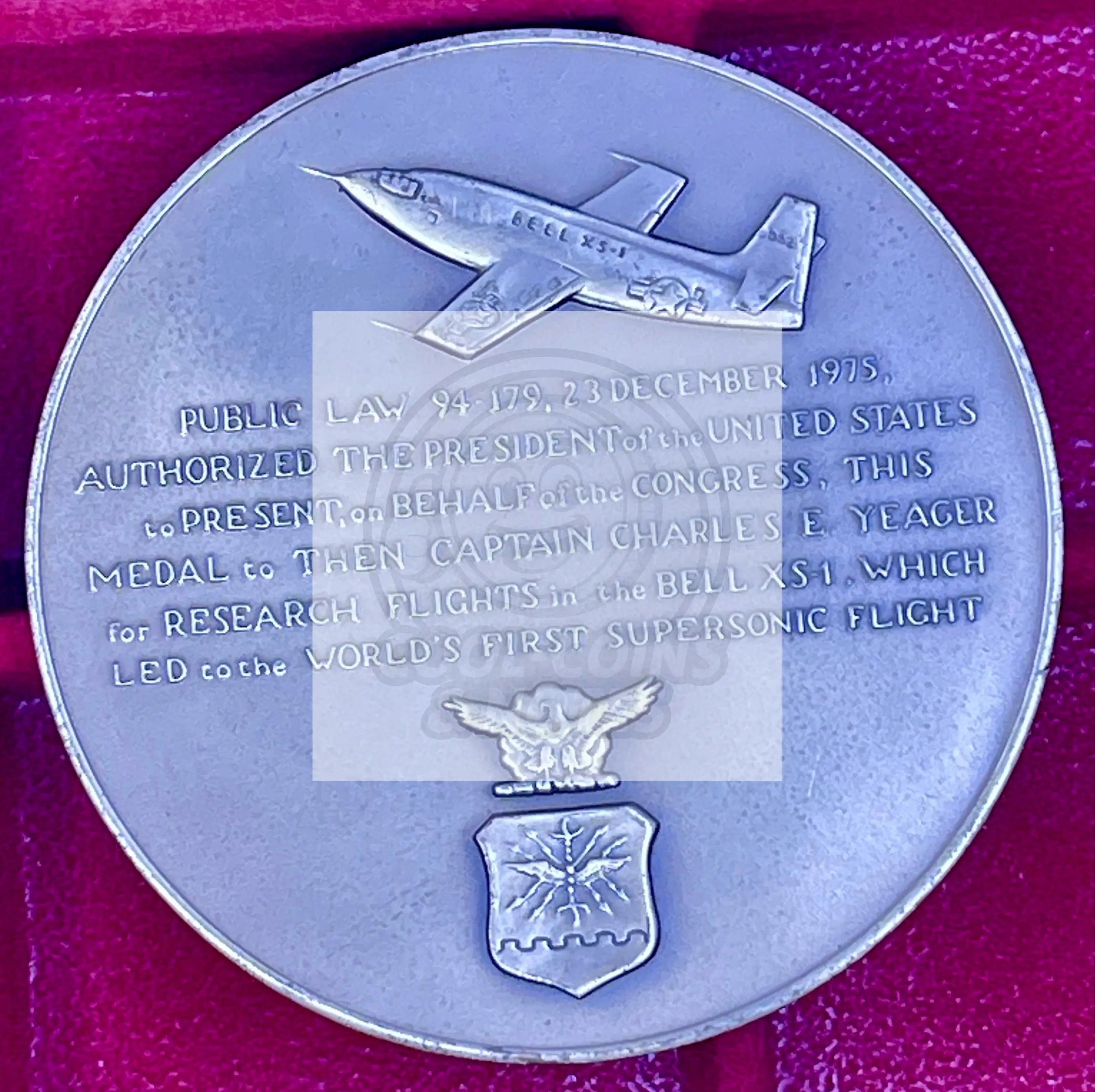 3" General Charles Yeager 1st Supersonic Flight US Mint Medal Bronze Cool Coins & Notes 