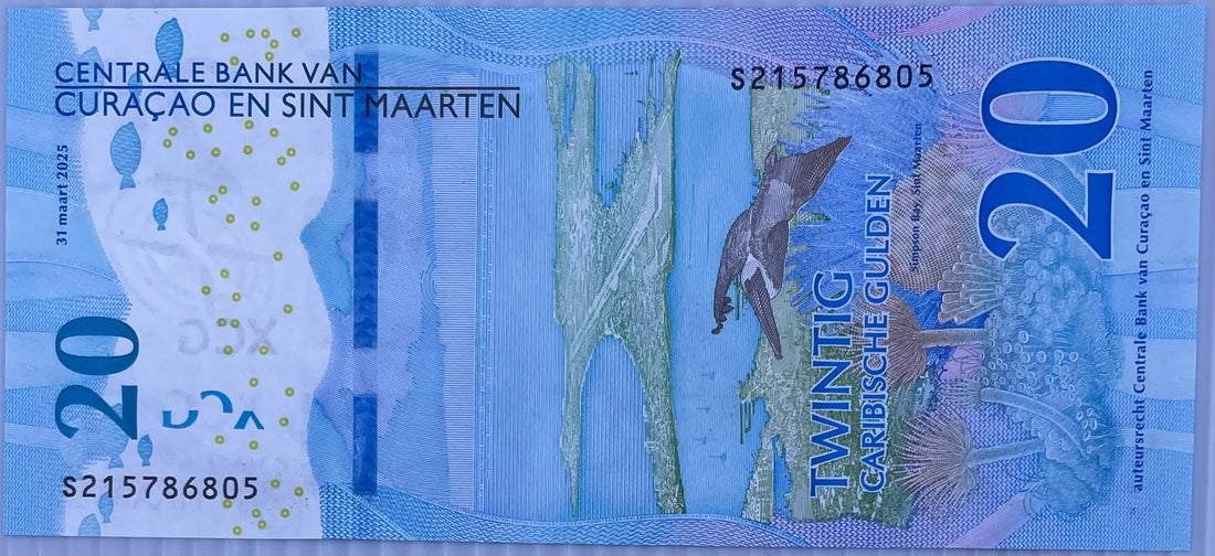 Curacao & Saint Maarten 2025 20 Gulden P-2 UNC Banknote