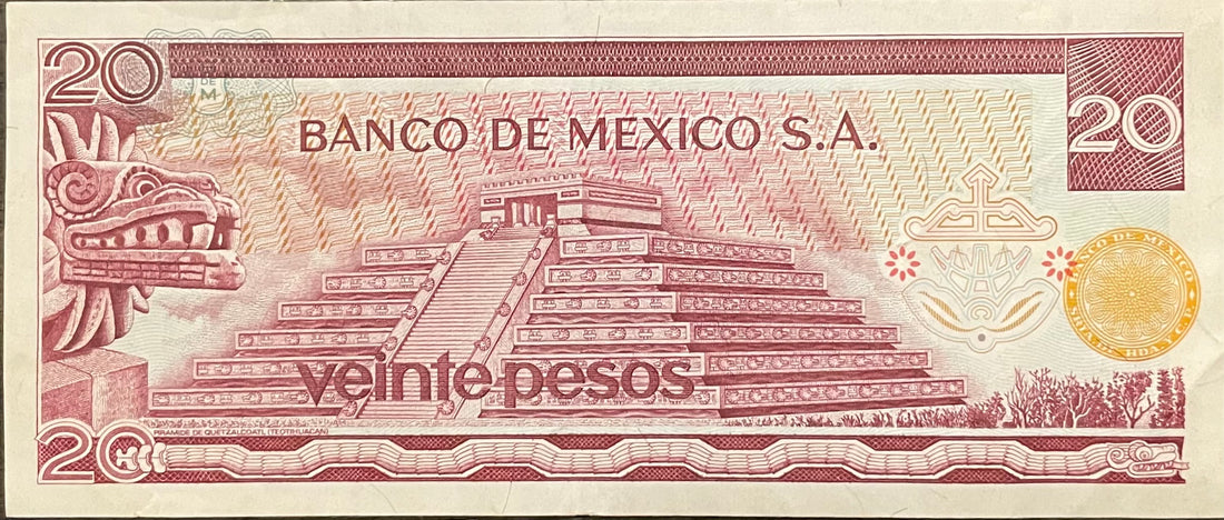 1973 Mexico 20 Pesos P-64 Banknote Circulated