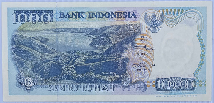 1992 Indonesia 1,000 Rupiah P-129 UNC World Banknote