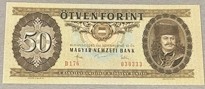 Hungary 1983 50 Forint P-170 Used World Banknote