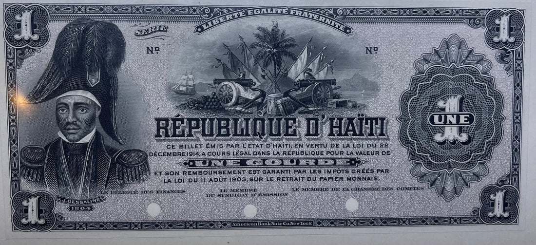 HAITI -1914 PROOF  1 GOURDE PMG 66 EPQ P131p, World Banknote