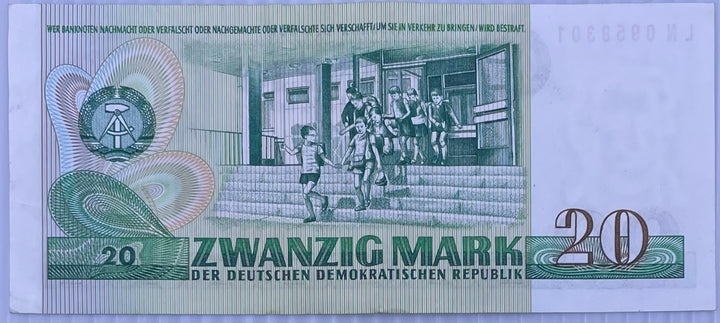 1975 Germany DDR 20 Mark P-29 Circulated World Banknote