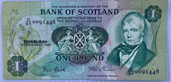 Scotland 1985 1 Pound P-111 Used World Banknote
