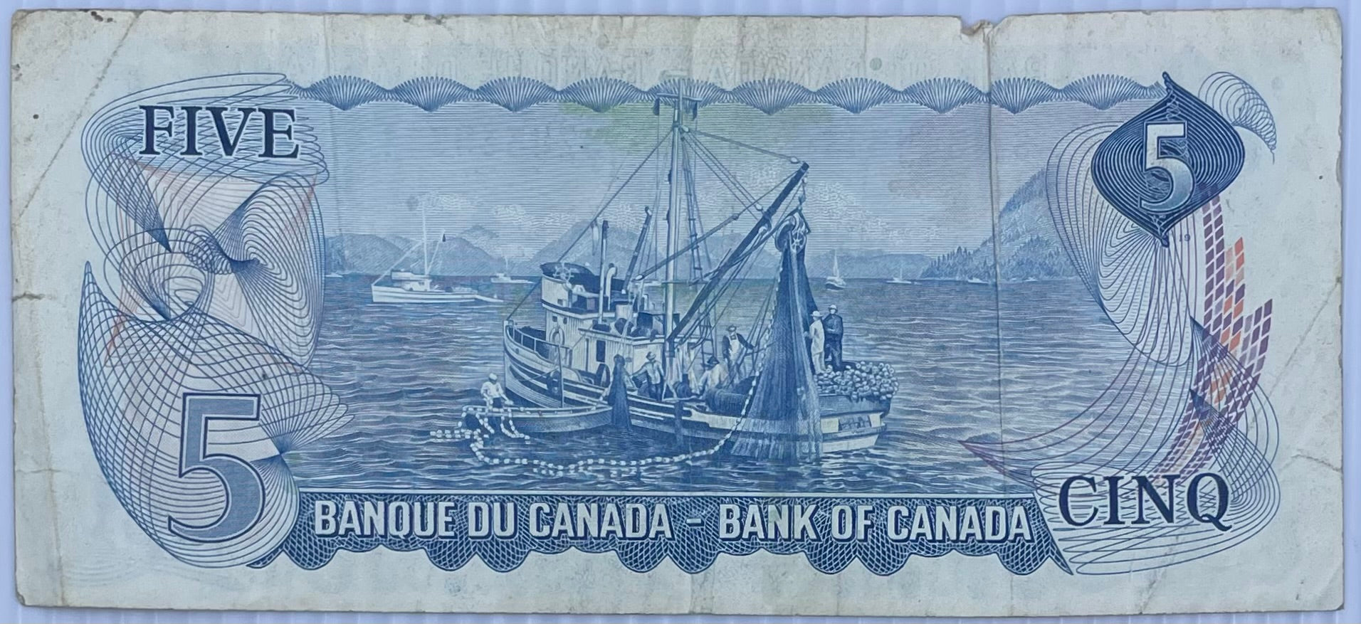 1972 Canada $5 Dollars P-77 Circulated World Banknote
