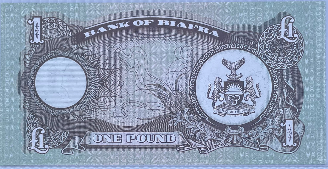 Biafra 1968-1969 1 Pound P-5a UNC World Banknote Currency