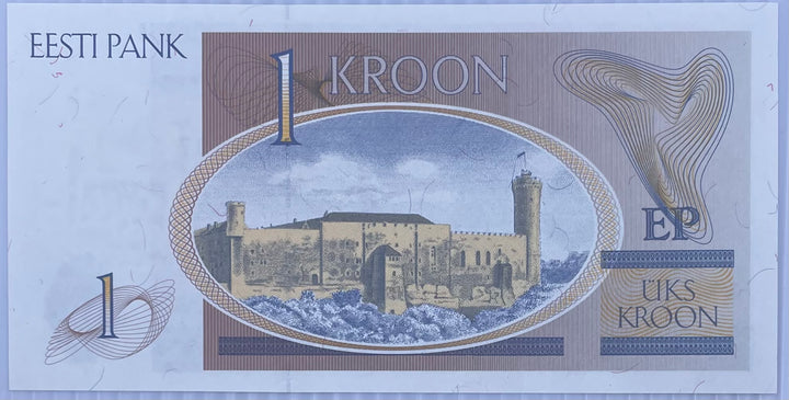 1992 Estonia 1 Kroon P-69A UNC World Banknote