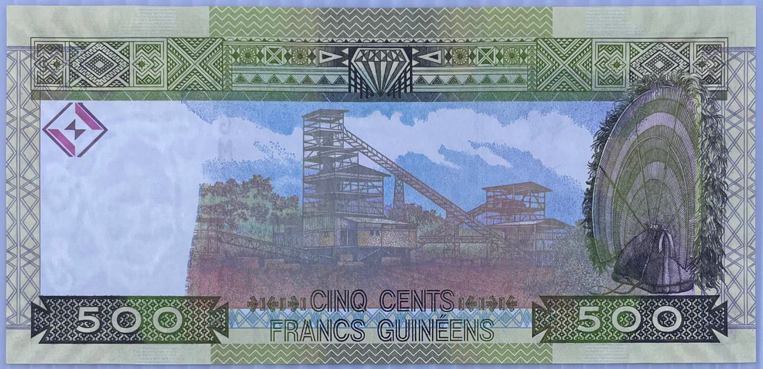 2017 Guinea 500 Francs P-47b UNC banknote