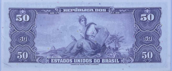 BRAZIL  ND1956/1959 50 CRUZEIROS P152 UNC Banknote