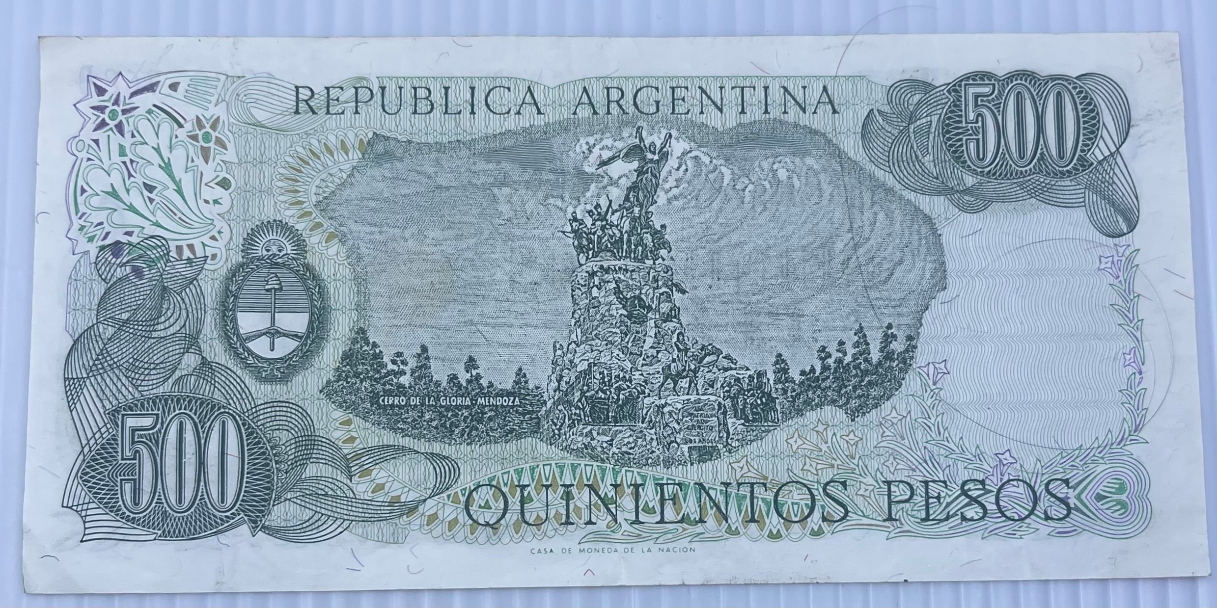 Argentina 1982 500 Pesos P-303 Used Banknote