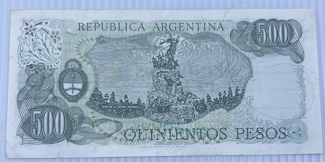 Argentina 1982 500 Pesos P-303 Used Banknote