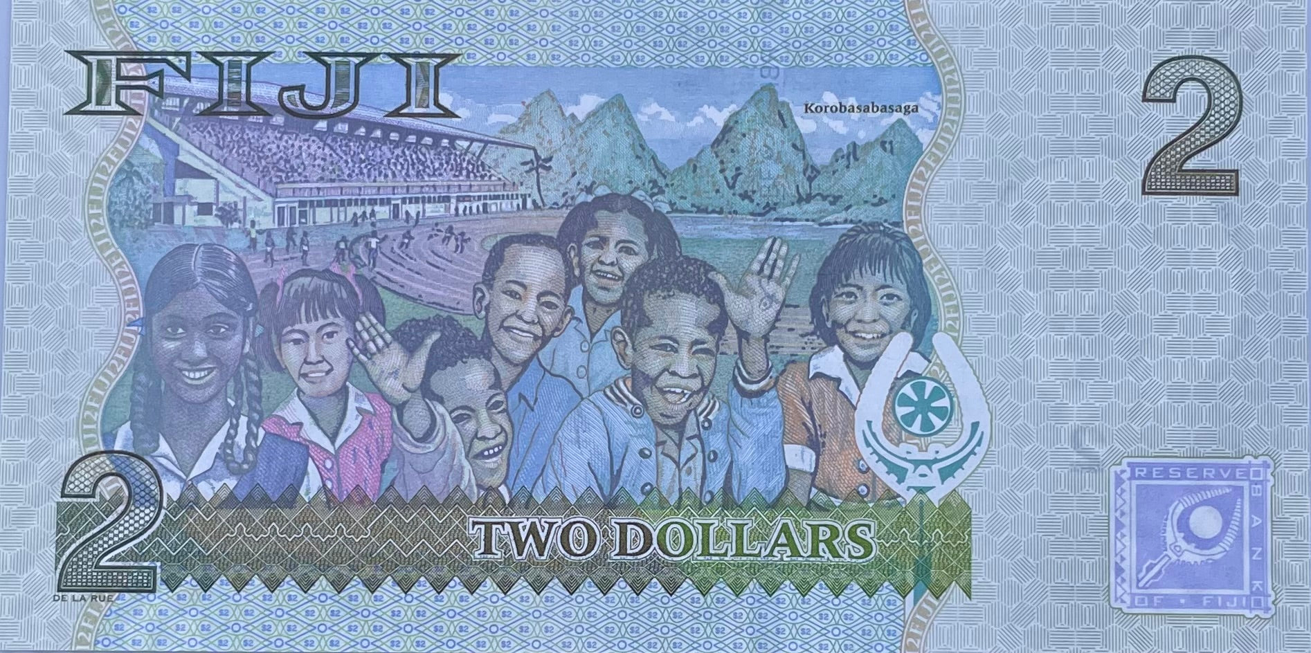 Fiji 2 Dollars Banknote, 2011 ND, P-109b, UNC