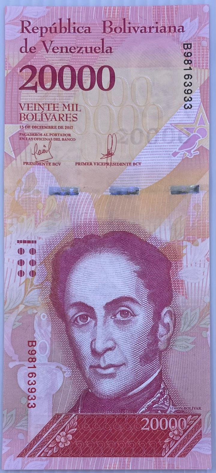 Venezuela 20,000 Bolivares Note 2017,  P-99, UNC World Banknote Currency