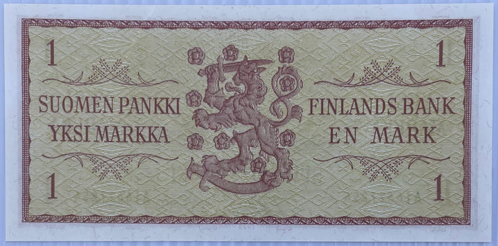 1963 Finland 1 Markka P-98A UNC World Banknote