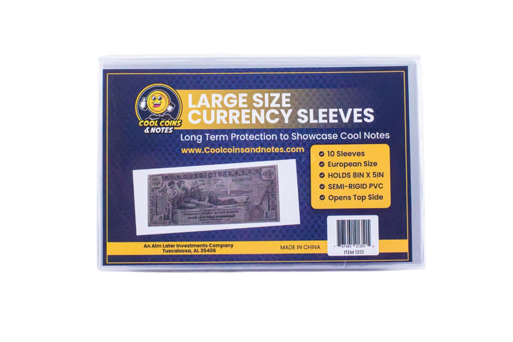 Banknote Holders Currency Sleeves Rigid Large Paper Money Topload Holders Notes Cool Coins & Notes (50)
