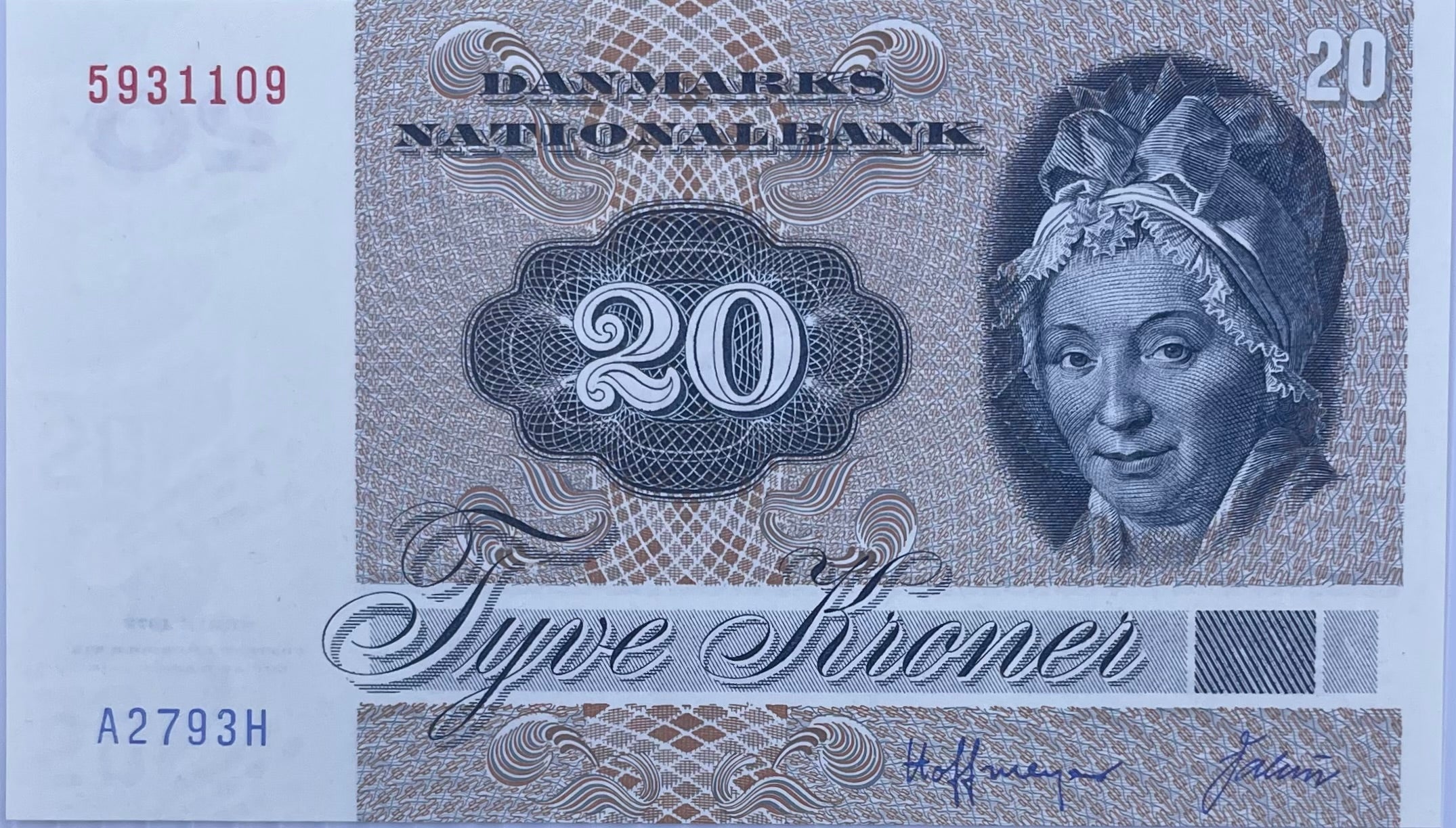 1979 Denmark 20 Kroner P-49 UNC World Banknote