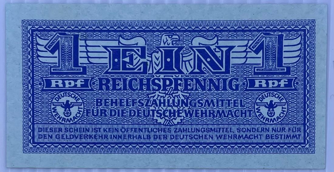 1942 Germany 1 Reichspfenning P-M32.2 WW2 UNC World Banknote