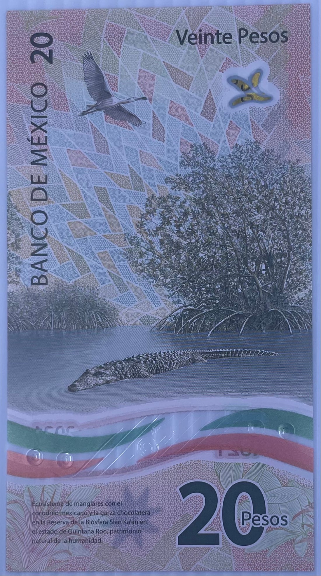 2021 Mexico 20 Pesos P-136a UNC Polymer World Banknote