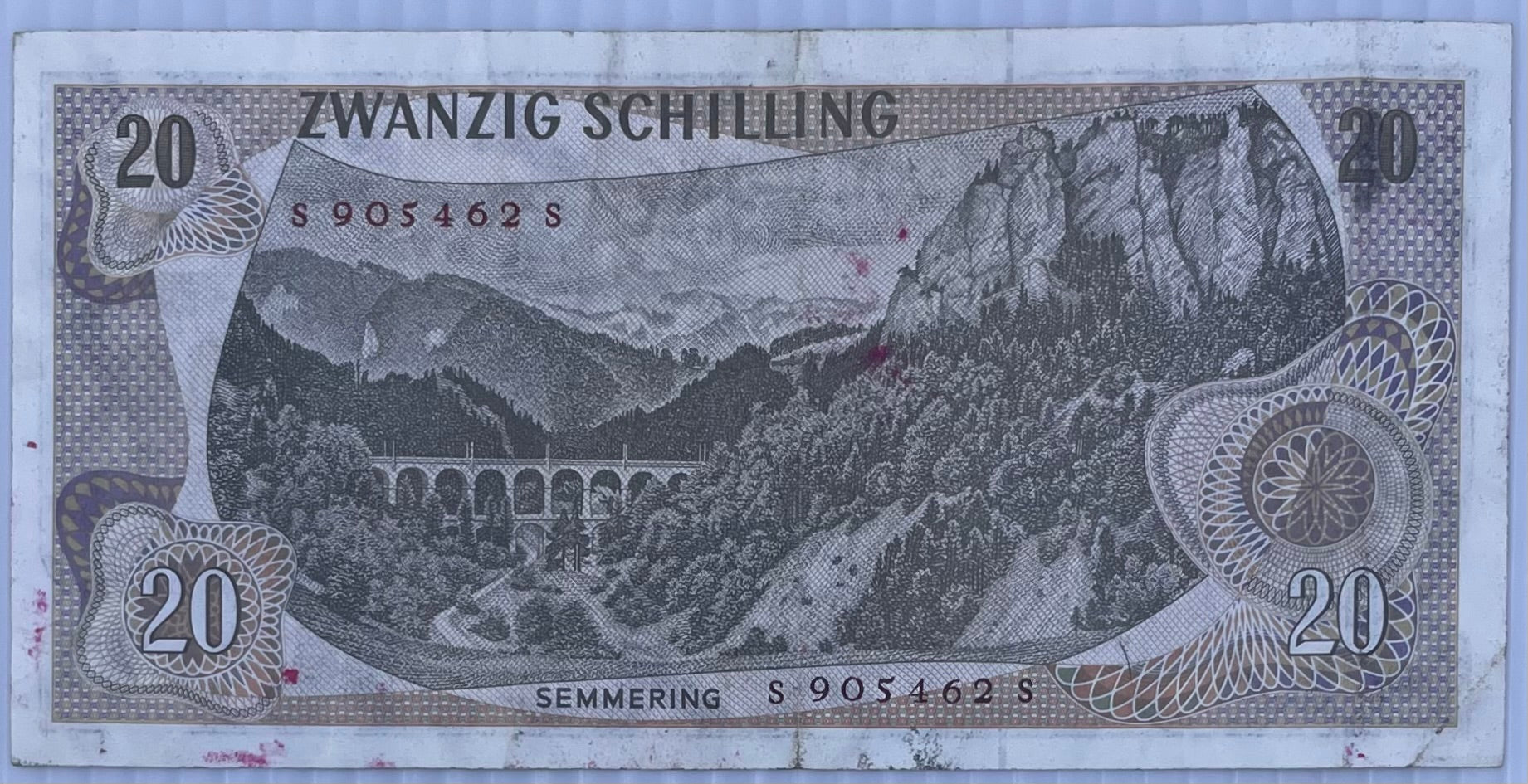 1963 Austria 20 Schillings Used World Banknote