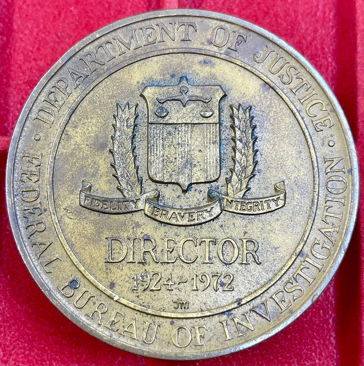 1972 J. Edgar Hoover FBI Bronze Medal  Medallic Art Co Coin