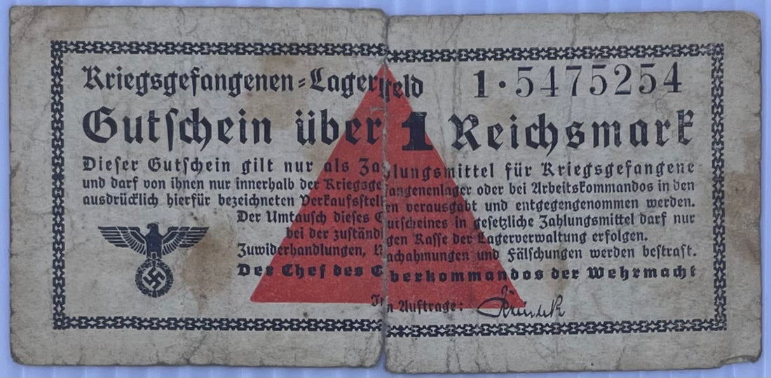 1939-1945 Germany 1 Reichsmark R-520 WW2 Circulated World Banknote