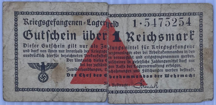 1939-1945 Germany 1 Reichsmark R-520 WW2 Circulated World Banknote